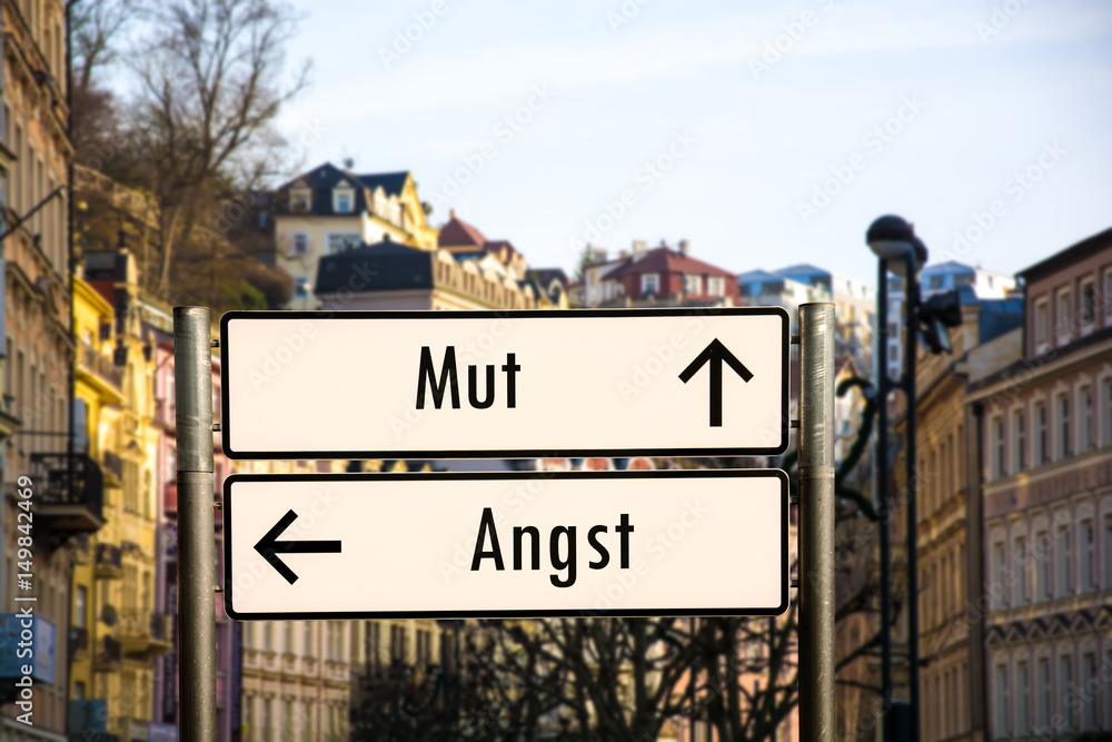 Obraz premium Schild 206 - Mut