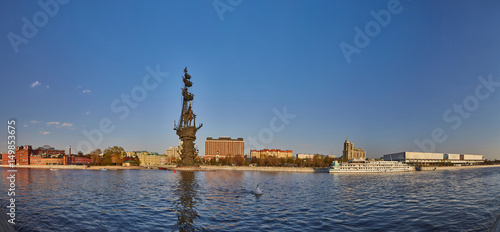 Tsar Peter monument in Moscow, panorama
