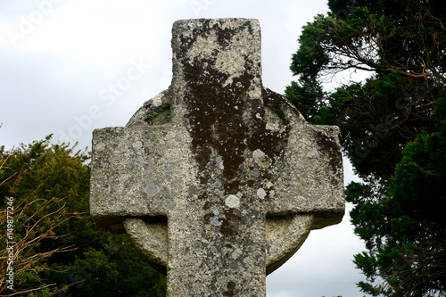 Celtic cross, Glendalough, Ireland photo