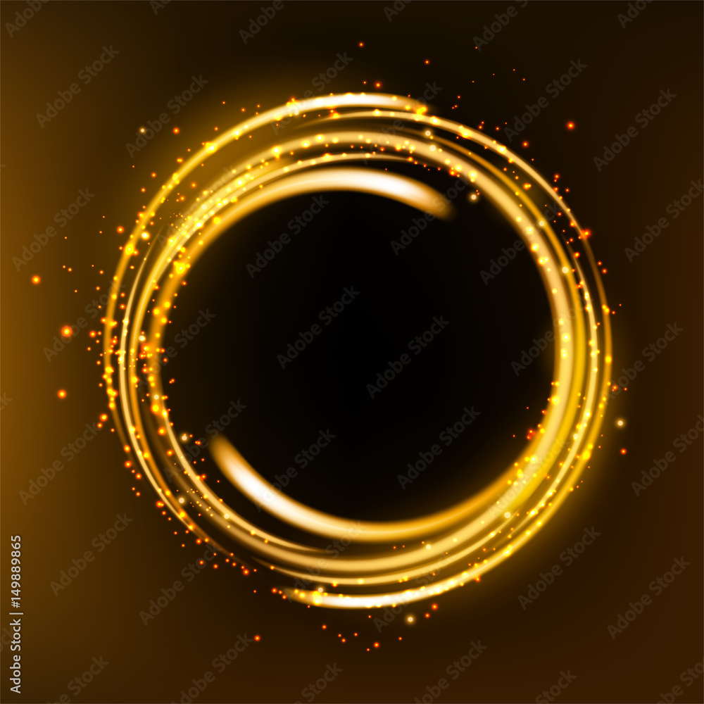 Rotating yellow light shiny with sparkles, Suitable for product advertising, product design, and other. Vector illustration Rotating yellow light shiny with sparkles, Suitable for product advertising, product design, and other. Vector illustration