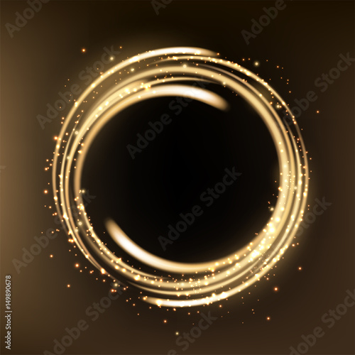 Rotating soft light shiny with sparkles, Suitable for product advertising, product design, and other. Vector illustration