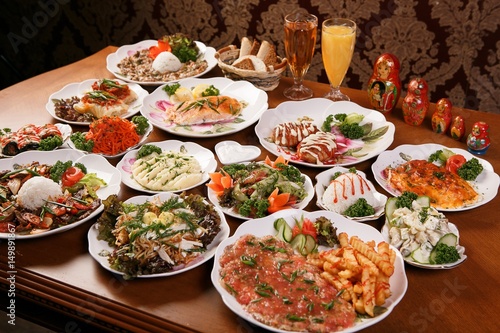 Various russian food 