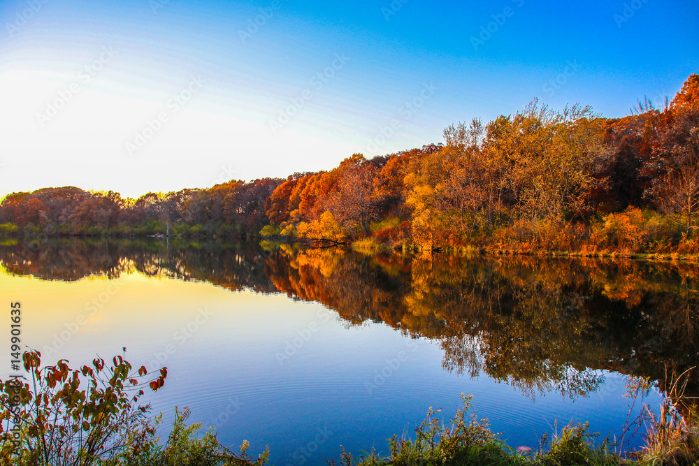 Landscape,  sunset, lake