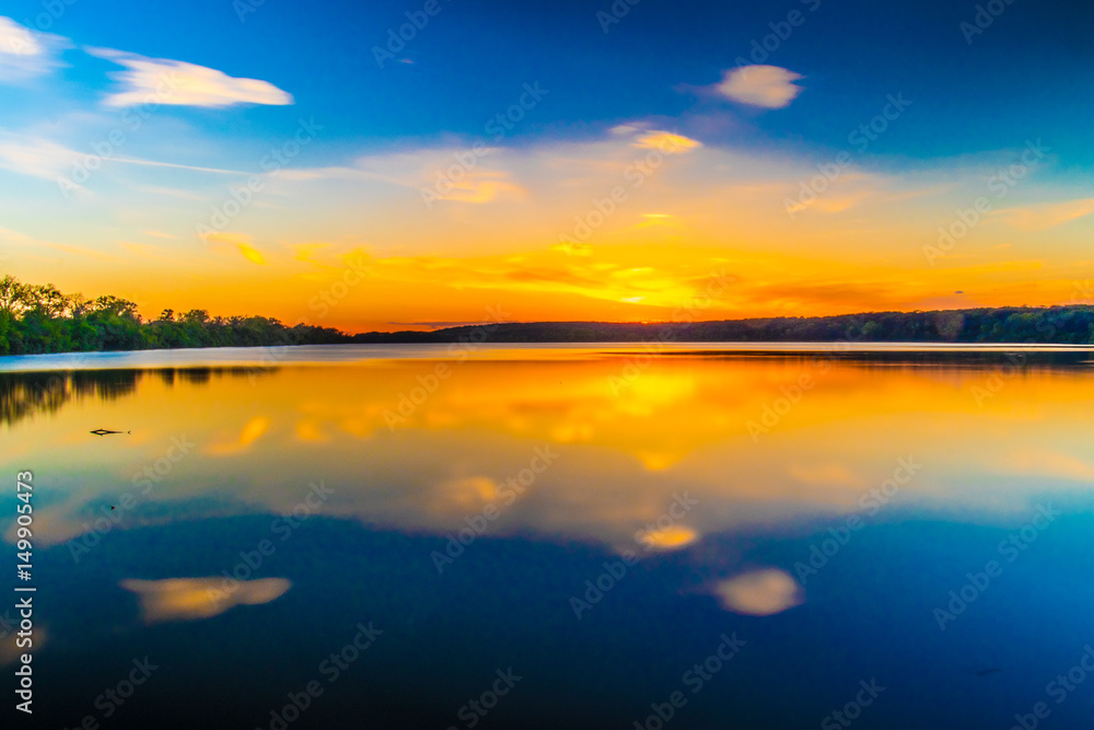 Landscape,  sunset, lake