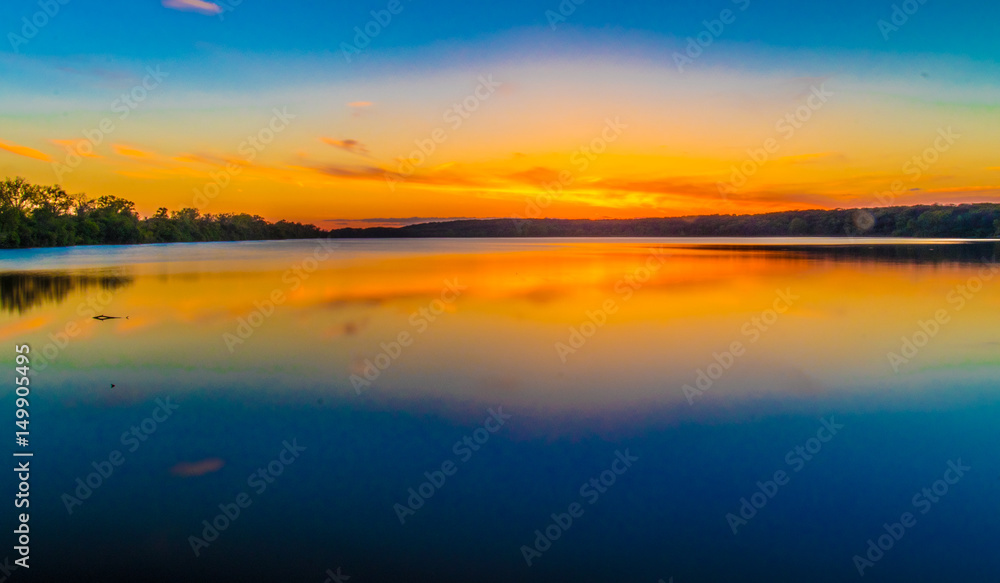 Landscape,  sunset, lake
