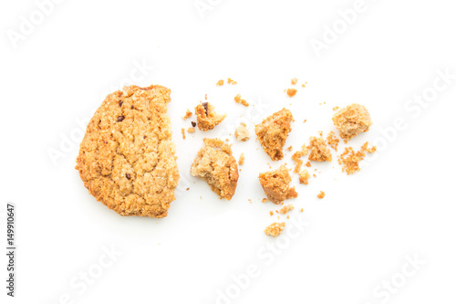 homemade cookies on white background