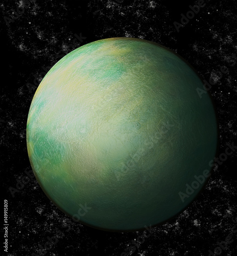 Fototapeta Naklejka Na Ścianę i Meble -  Green Uranus in space