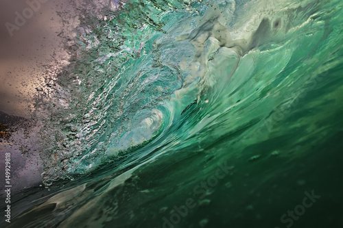 Photography Ocean wave closing barrel