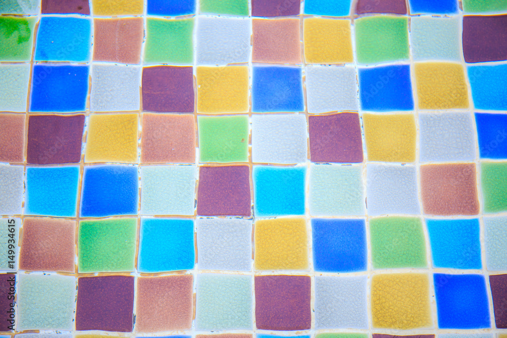 abstract photo of colorful tile ceramics water in pool.