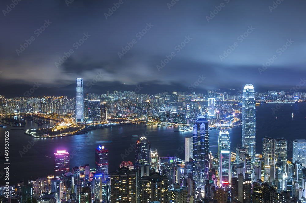 Victoria harbor of Hong Kong City