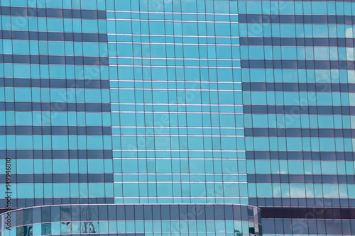 Blue Glass of Business tall buildings.