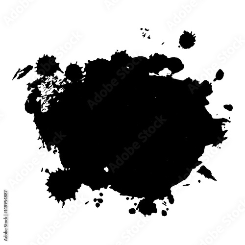 Abstract black ink blot background