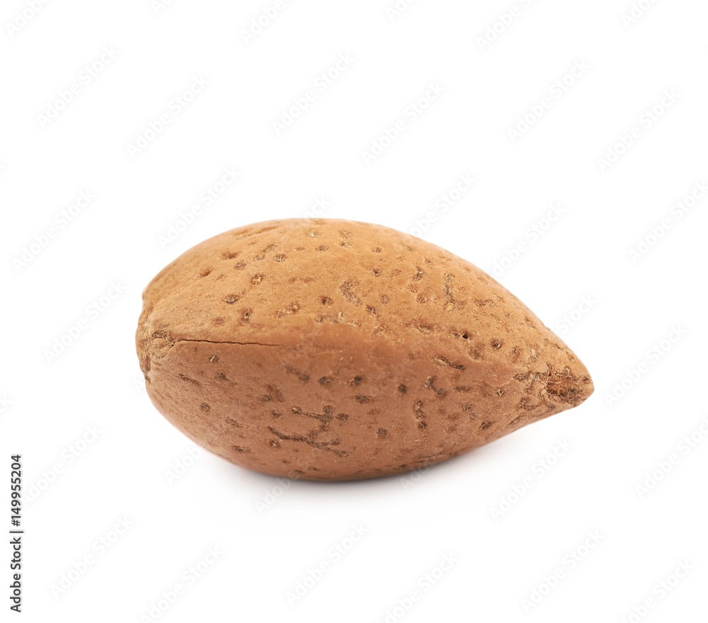 Single almond nut isolated Single almond nut isolated