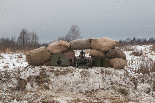 Machine gun from the second world war. photo