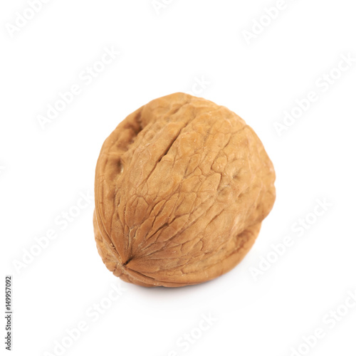 Single walnut isolated