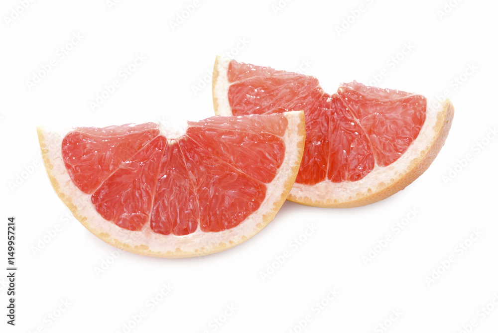Two slices of grapfruit Two slices of grapfruit