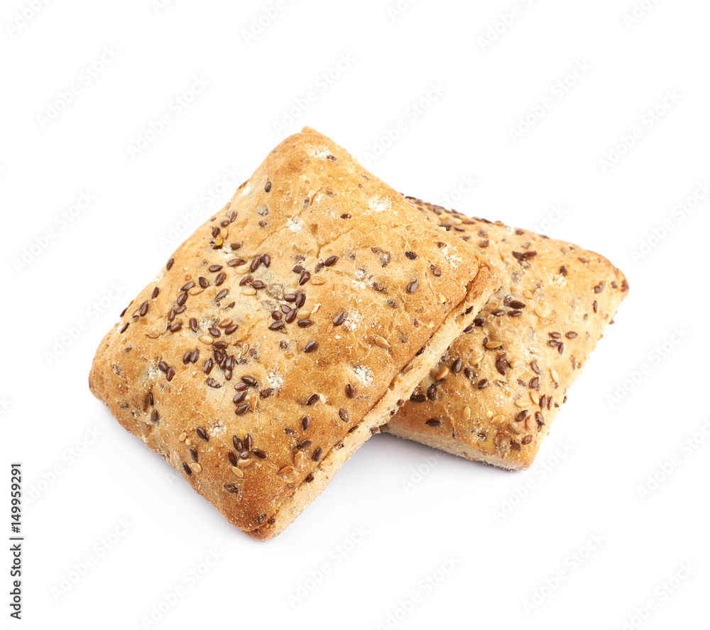 Square burger bread isolated Square burger bread isolated