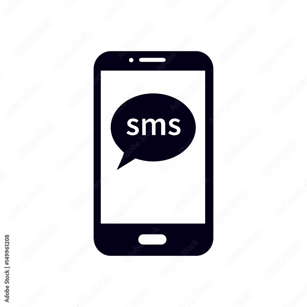Smartphone email or sms icon. Mobile mail sign symbol. Smartphone email or sms icon. Mobile mail sign symbol.