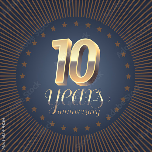 10 years anniversary vector logo