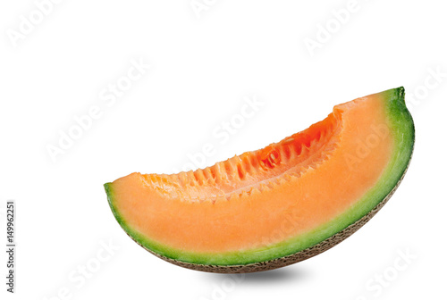 Melon on white background.
