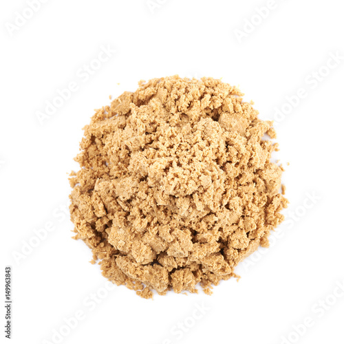 Pile of crushed halva isolated