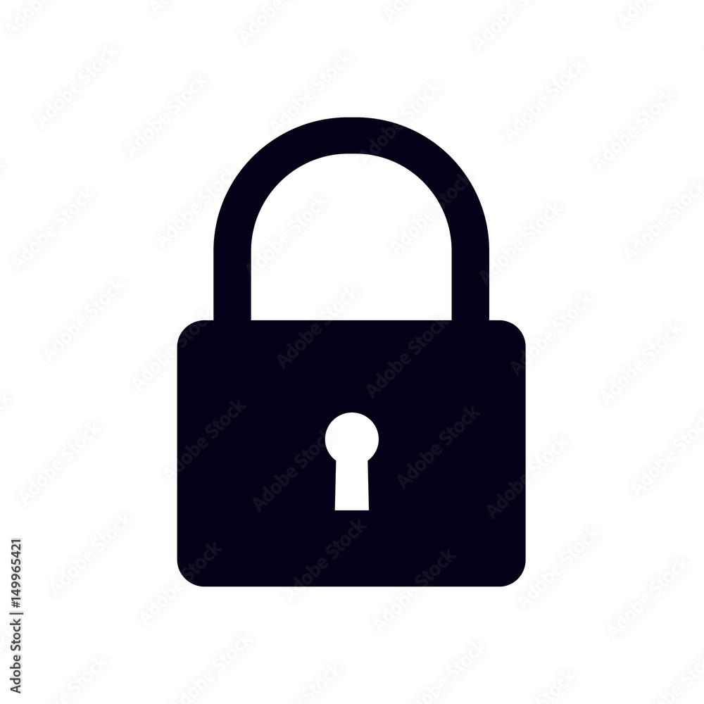 Lock icon. User login or authenticate icon. Flat design style. Lock icon. User login or authenticate icon. Flat design style.