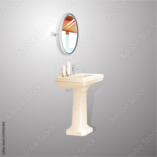 washstand isolated on white background