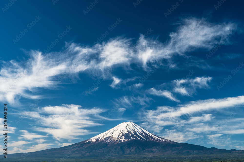 空と富士山