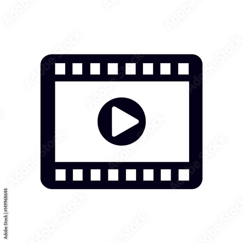 Video icon. Flat design style. Movie premiere. Live video Calendar.