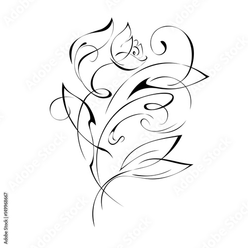 ornament 12. stylized flowers on a white background