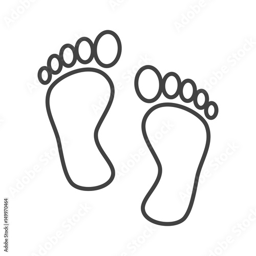 Foot icon vector