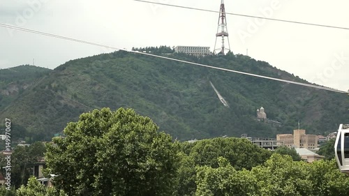 Cable car inmountains photo