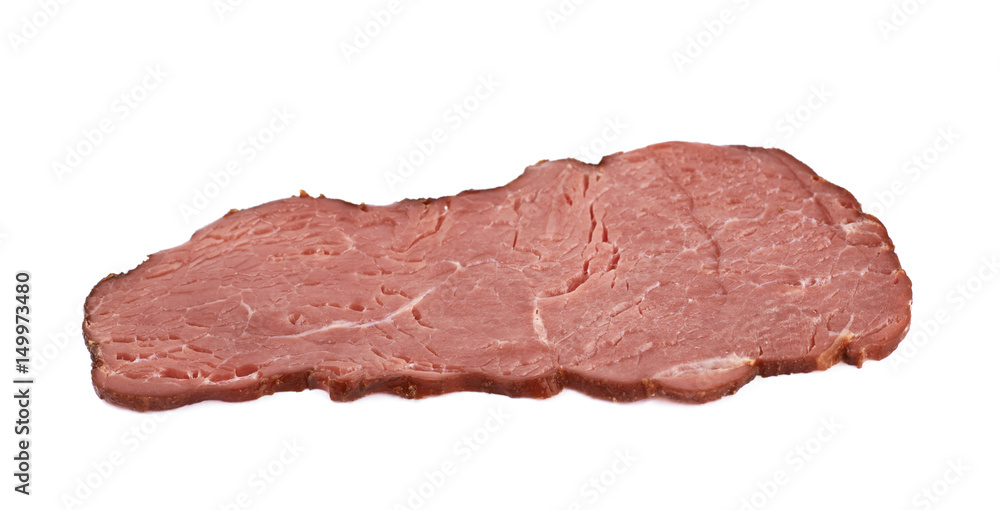 Single slice of a ham meat