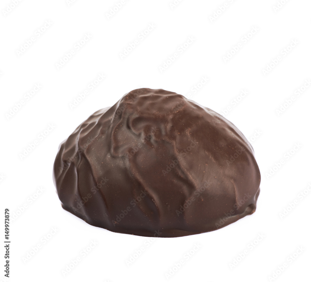 Marshmallow covered in chocolate isolated Marshmallow covered in chocolate isolated