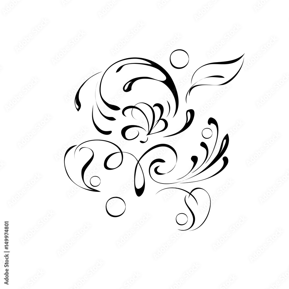 ornament 14. stylized flowers on a white background ornament 14. stylized flowers on a white background