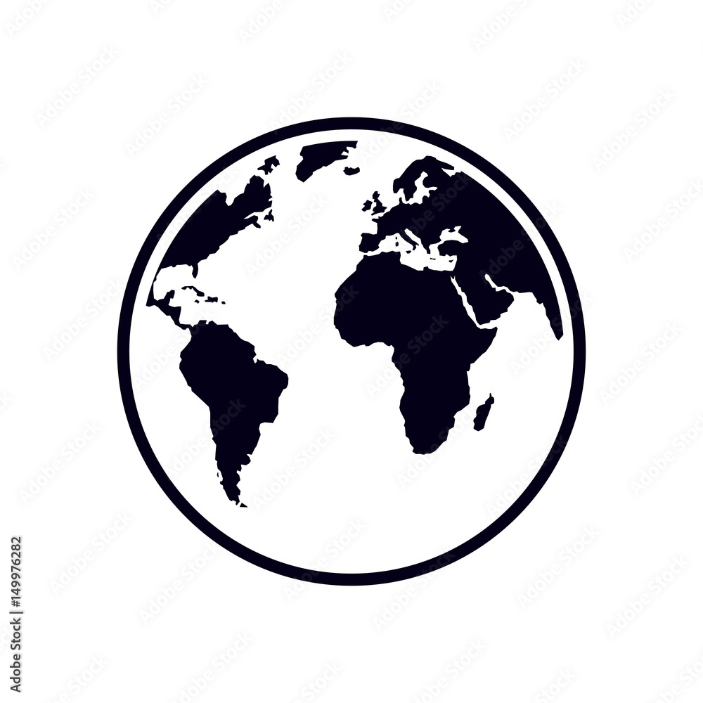 Globe icon. Traveling on the planet Earth. Trip around the world. Globe icon. Traveling on the planet Earth. Trip around the world.