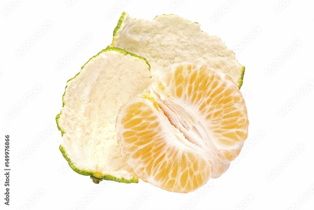 Slice of fresh tangerine StockFoto Adobe Stock