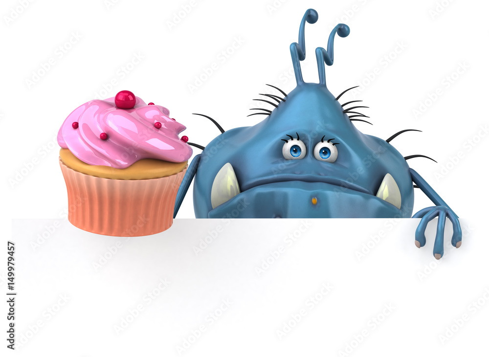 Fun germ 3D Illustration StockIllustration Adobe Stock