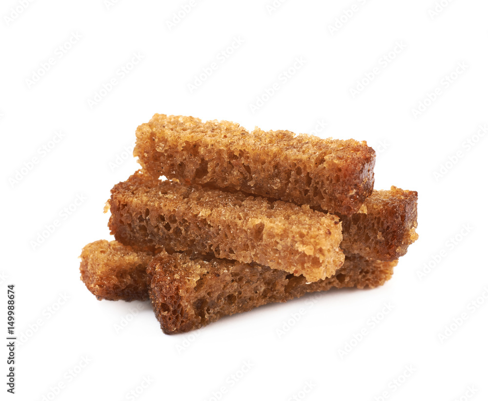 Pile of bread croutons Pile of bread croutons