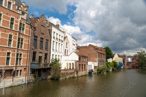 Buildings near Leie River in Gent
