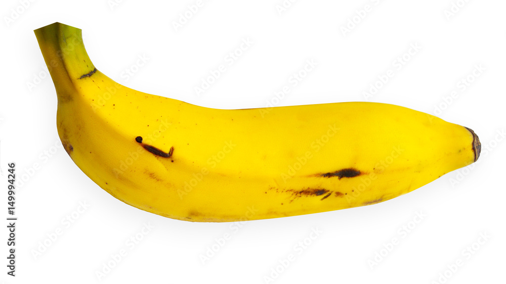 Banana on white background 