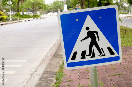 Crossing Traffic Signs safety concept