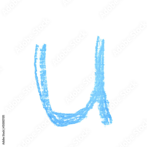 Single hand drawn letter isolated