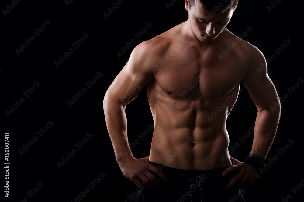 Fototapeta premium Handsome man with muscular torso