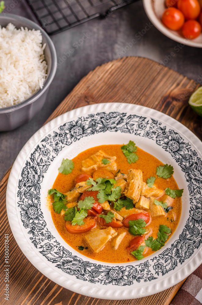 Delicious chicken curry with vegetable Delicious chicken curry with vegetable