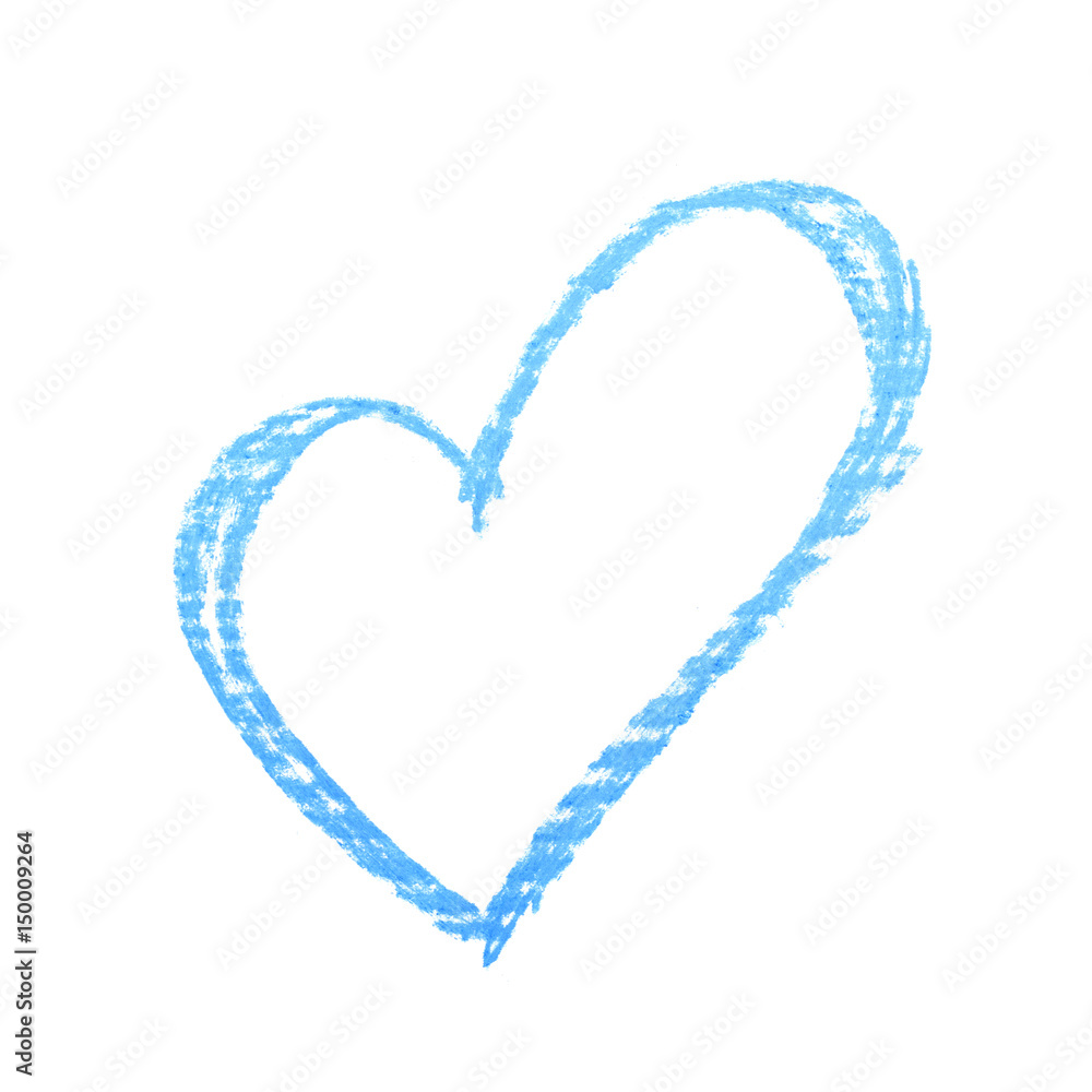 Hand drawn heart shape isolated Hand drawn heart shape isolated