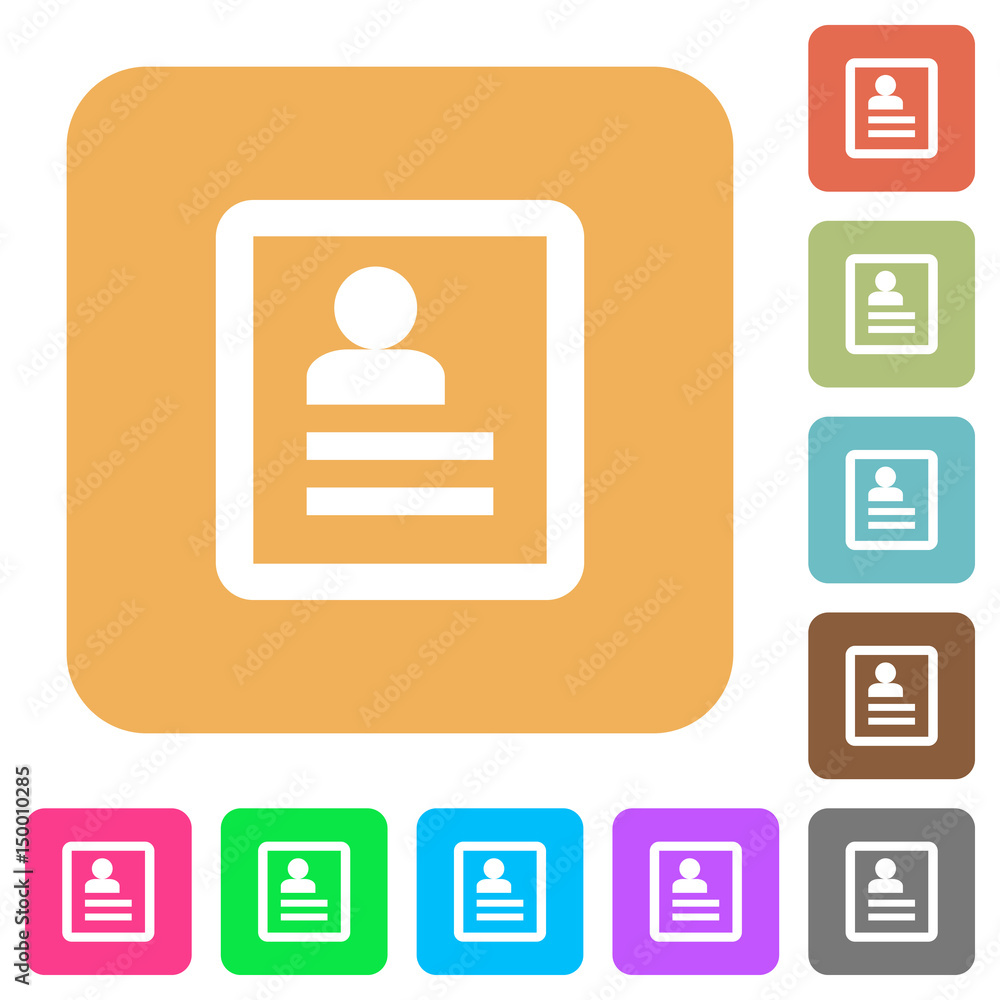 Contacts rounded square flat icons Contacts rounded square flat icons