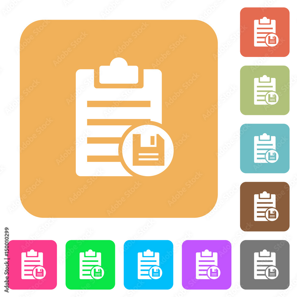 Save note rounded square flat icons Save note rounded square flat icons