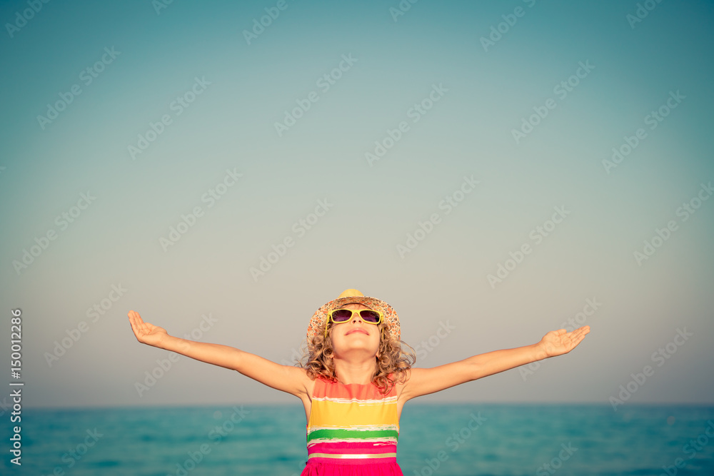 Happy child on summer vacation Happy child on summer vacation