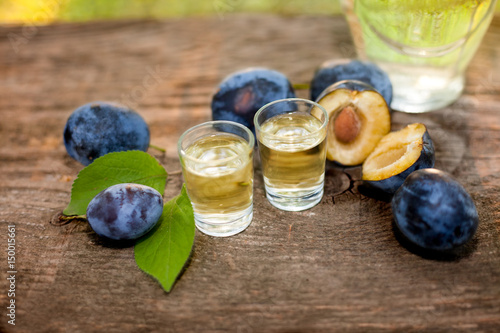 Rakia in shot glasses